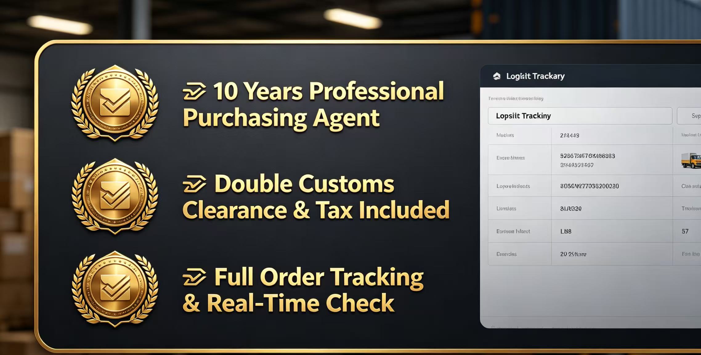 Customs clearance and order tracking service