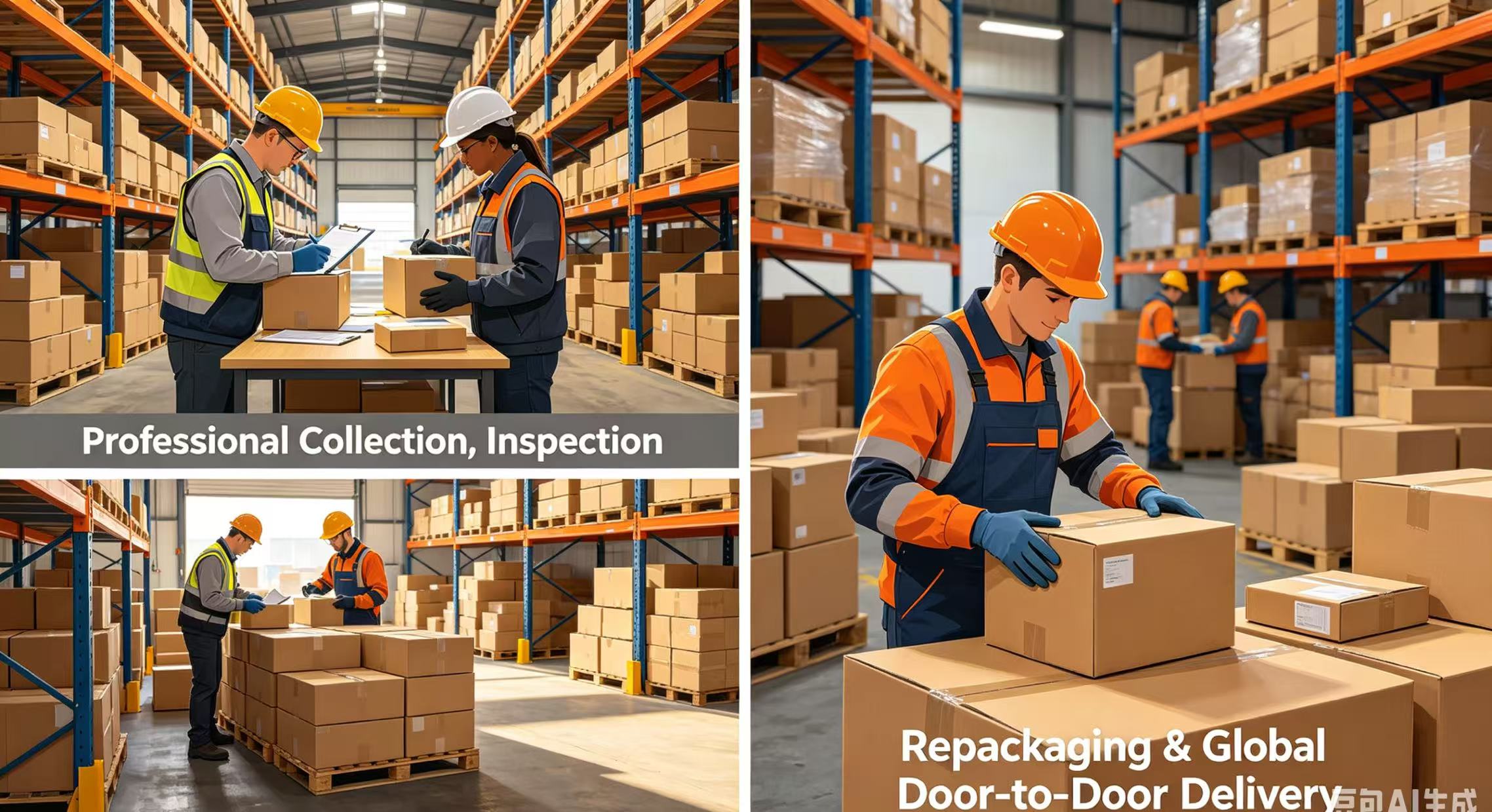 Warehouse inspection and repackaging service